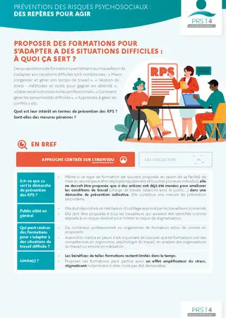 Proposer des formation pour s'adapter à des situations difficiles : ça sert à quoi ?