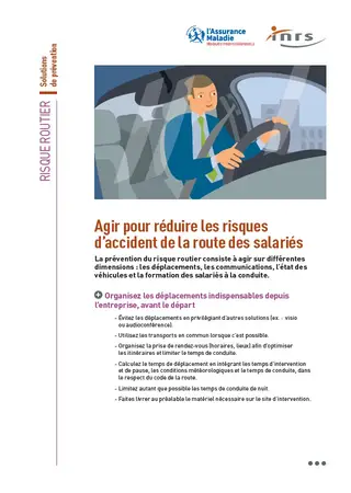Agir pour réduire les risques d'accident de la route des salariés
