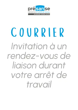 Invitation au RDV de liaison
