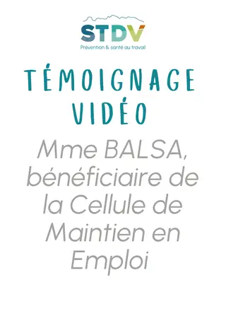 Témoignage de Mme Balsa, bénéficiaire de la CME