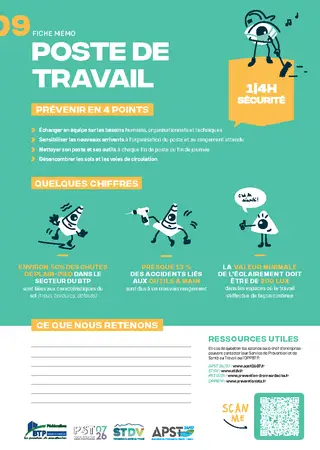 Fiche mémo poste de travail