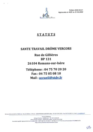 Statuts STDV