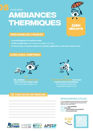 Fiche mémo ambiances thermiques