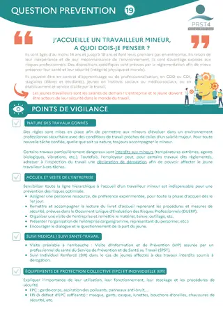 J'accueille un salarié mineur, à quoi dois-je penser ?