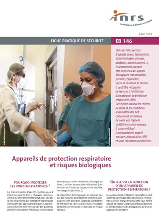 Appareils de protection respiratoire et risques biologiques