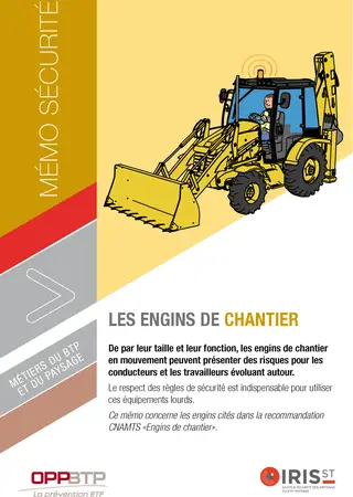 Mémo sécurité BTP - Les engins de chantier