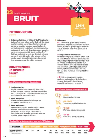 Fiche animation bruit au travail