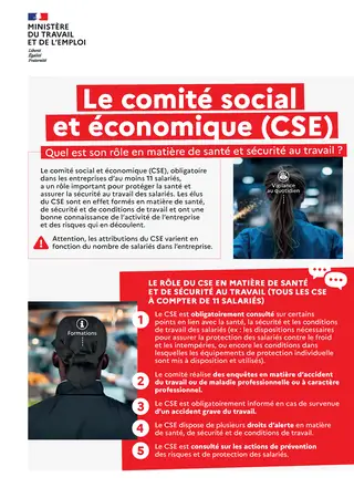 Fiche : le rôle du CSE en matière de santé et sécurité au travail